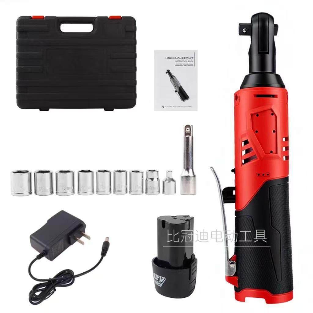 12V锂电棘RUZ便轮扳手电充电角携式动扳手舞台架90度向扳手