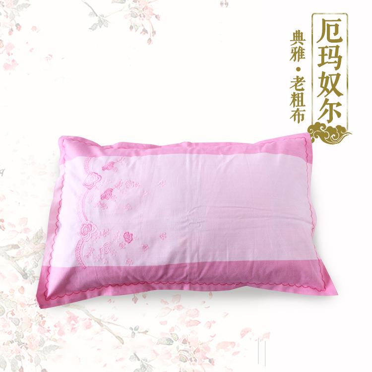 绣花大粗布四件套棉床单全1-2被罩枕老粗布厂家量套更优惠