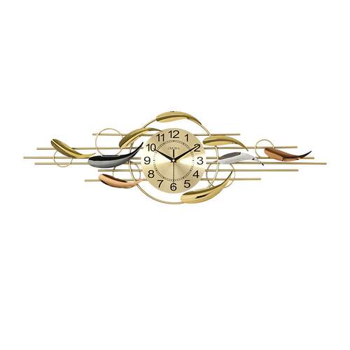 创意TM633975个性饰厅装钟表新中式奢横款挂钟客厅家用静音石英餐
