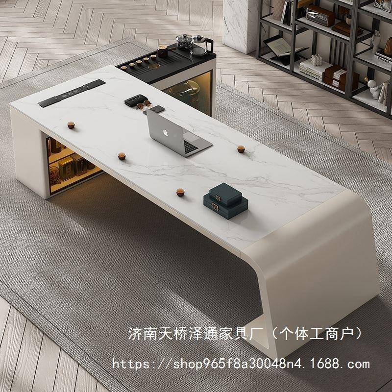ZTKJ岩合板茶桌组办公茶台烧水壶一椅体意式极ZWW茶简客厅家用桌