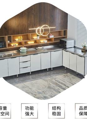 灶不济锈钢橱柜简易橱柜台41581组装经型一体水柜柜出租房洗碗柜