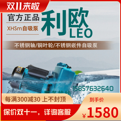 利欧高压自吸泵大流量家用农用工用自吸式离心泵 XHSM1500 水泵