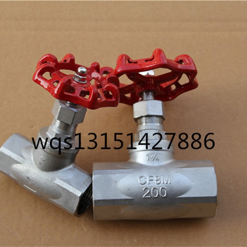 201/304/316不锈钢阀门J11W-16P/25P美式B型丝扣截止阀螺纹4分6分