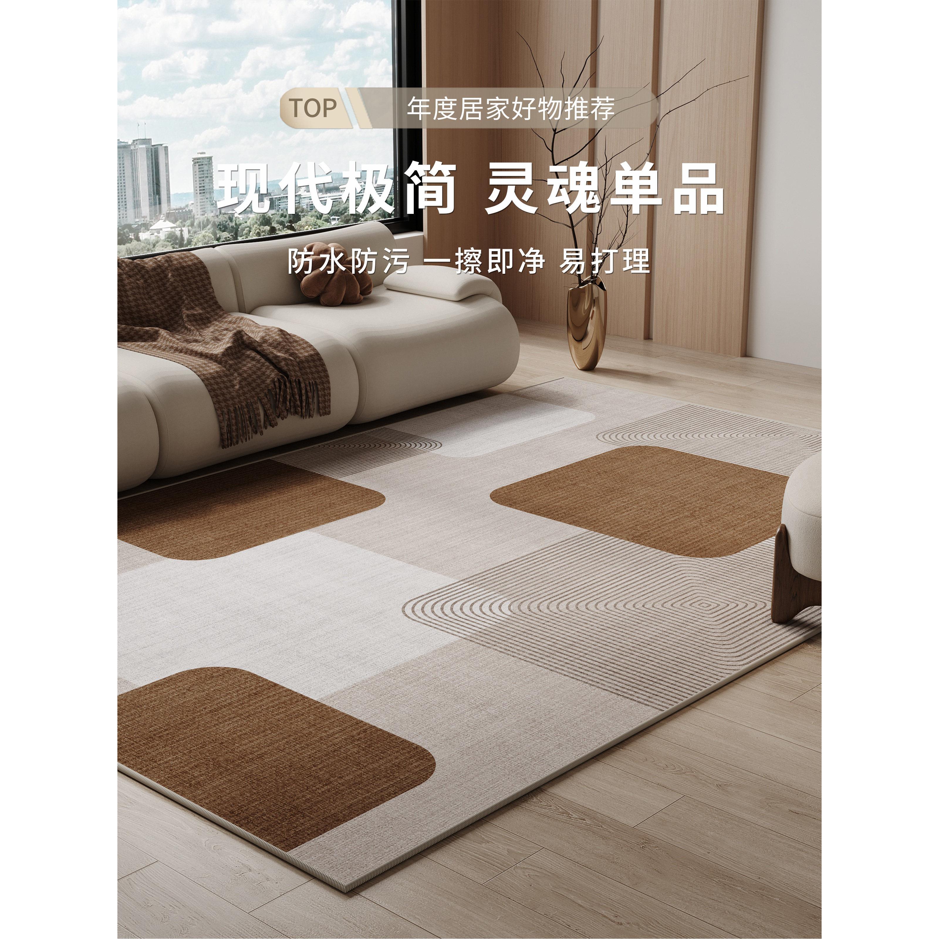 高端无障碍豪华客厅地毯2025新款免洗可擦沙发,咖啡桌毯子卧室房