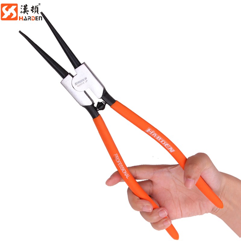 汉顿卡簧钳内卡外卡大号内外两用挡圈钳多功能轴用9寸卡黄卡环钳