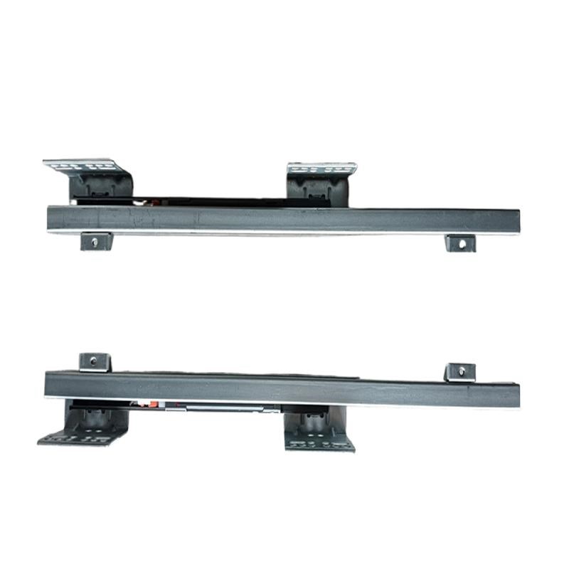 加长款厨房橱柜拉篮滑轨阻尼缓冲导轨抽屉滑道底装滑轨层板托底轨