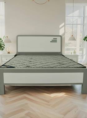 现代ELD榫白色2简约双人床卯木床用1.8家储物床1.51.米