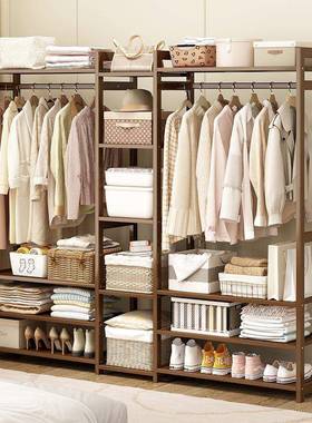 简易挂衣架20191多功能家用立式衣柜架子地室收纳衣落服置物架卧