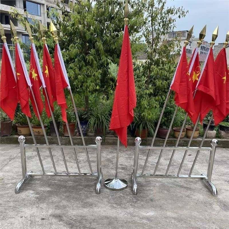 不锈企钢少先队旗架会室礼堂旗座学BXT校活业动旗杆底座议队旗杆