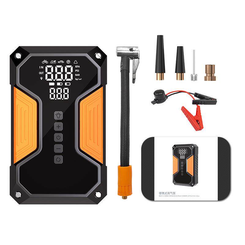 多功能车载充气泵应急启动电源一体机汽车便携式打气泵12V搭电宝