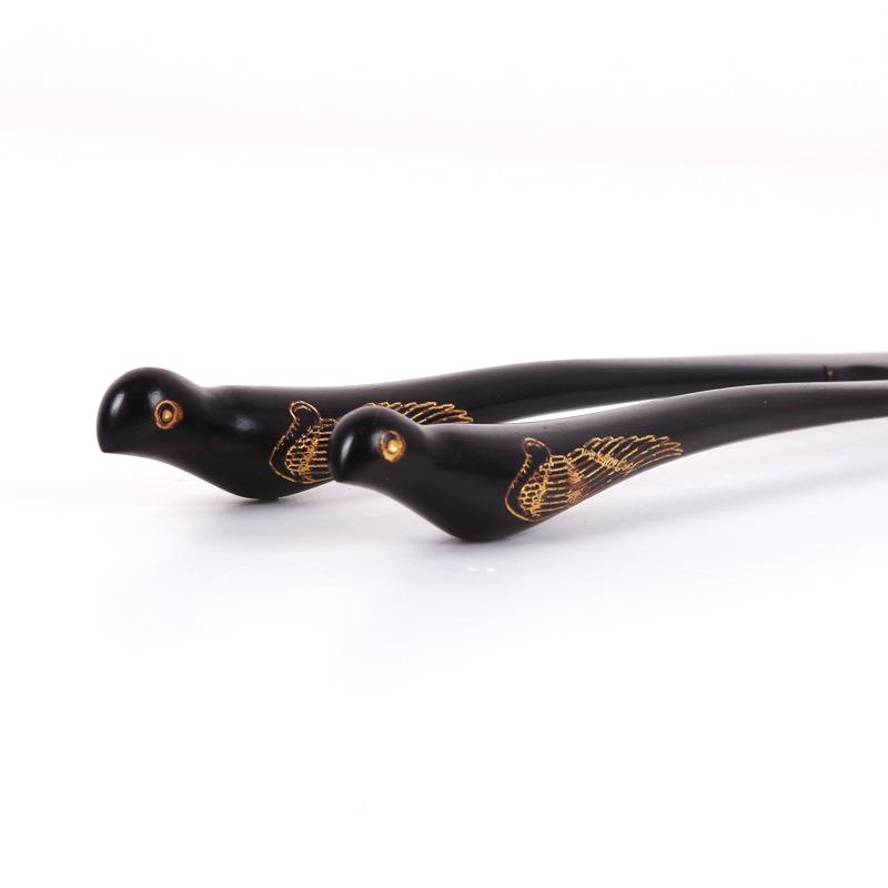 小鸟型件黑檀扬琴锤扬琴配练黑TUX檀功手工制作专业练功槌送筒子