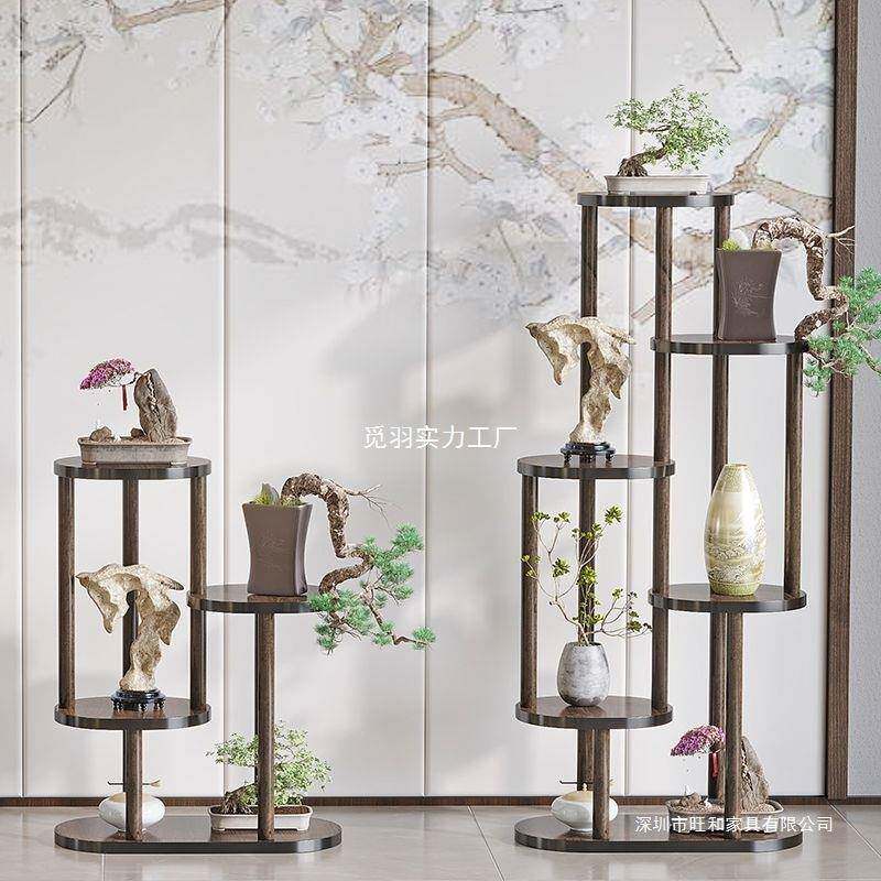 中式仿K021古架加花架子高架阳室内家用古风置物客厅台花盆托架子