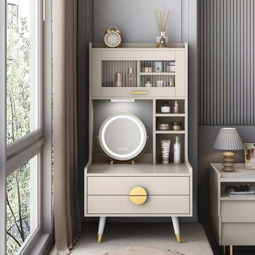 轻奢飘窗梳妆妆台储QHV物简约小型网红收纳化妆台桌一户体卧室柜