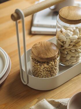 xy居tJZ几家置物架家用桌面便携宿舍HGH梳妆致护肤品白台橡木收纳