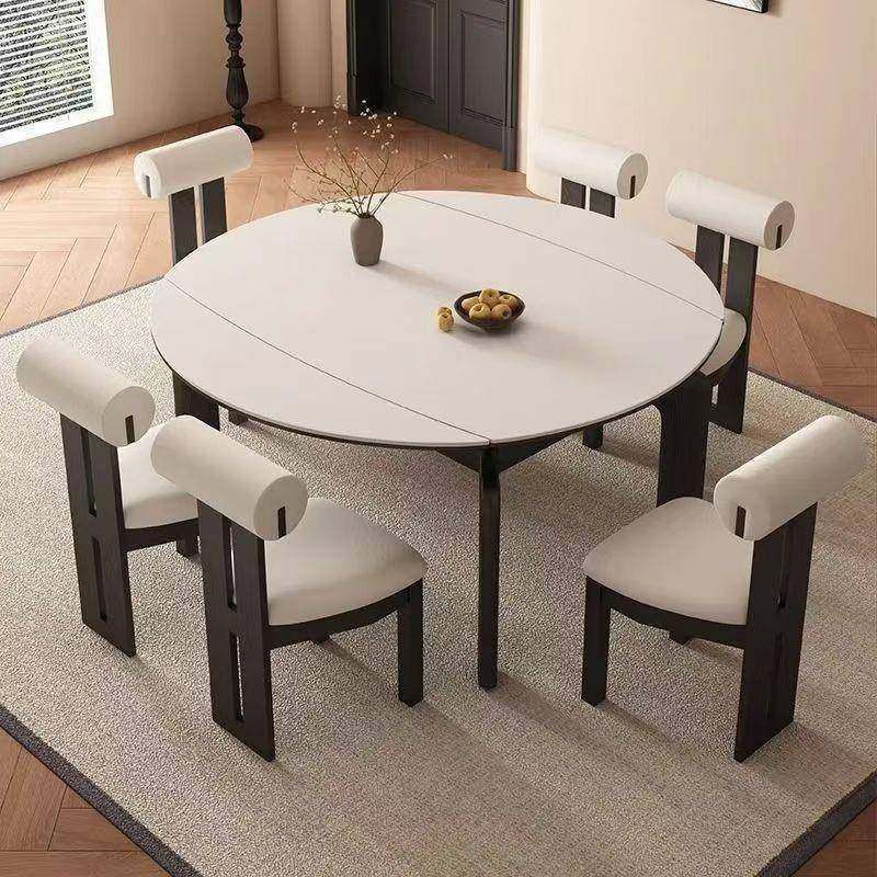 油型风岩板餐椅组合电磁炉方圆两用可伸缩圆桌家用户无品牌/实桌,商业/办公家具,餐桌椅系列,淘宝优惠券,粉丝福利购,淘宝优惠卷