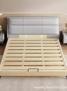 现代简约WHR软包床科技艺皮床1布.米轻奢主大卧室双人床1.5米小8