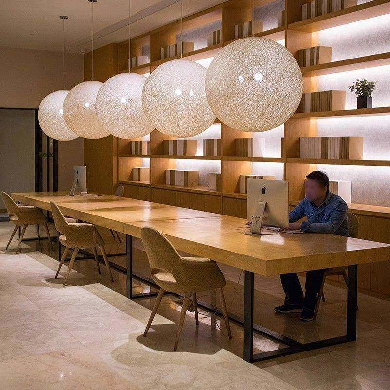 ITY实l木会议桌长桌现代椅简约办公桌工业风长大桌子of条t洽谈桌