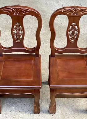 实木小椅子靠庆背椅儿童矮小墩板凳婚椅家用客几厅茶88383凳加厚P