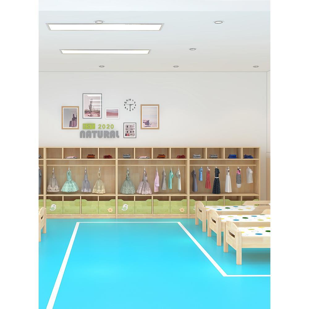 幼儿书包柜木学校教园室生学储物早教托管区域柜BPN收纳衣帽柜实