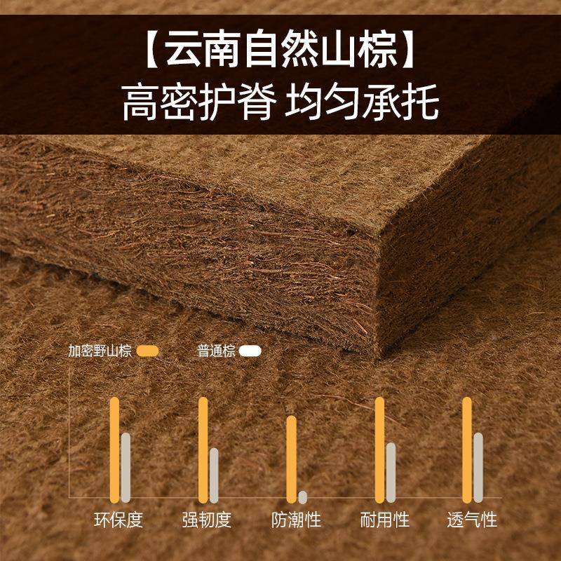 师傅热压款棕床垫CGH偏硬棕山榈席叠加床垫梦徐思加硬棕垫弹簧叠