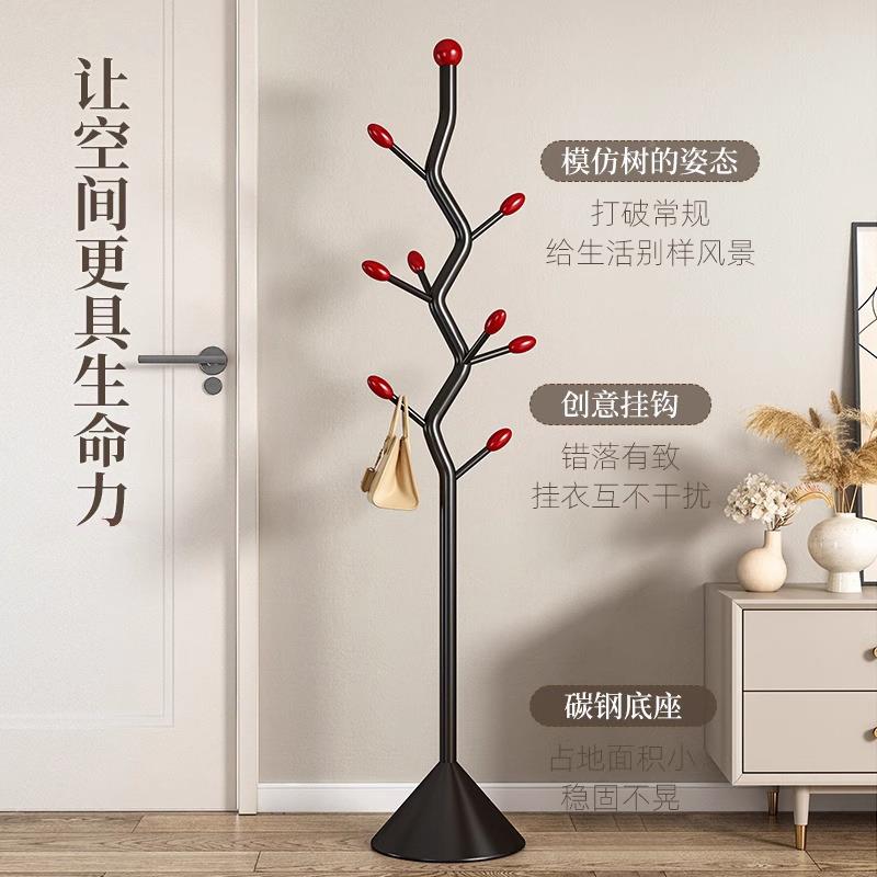 意式轻奢衣架落地卧室帽床边放衣简服纳架子金属易家用挂衣ZSR收