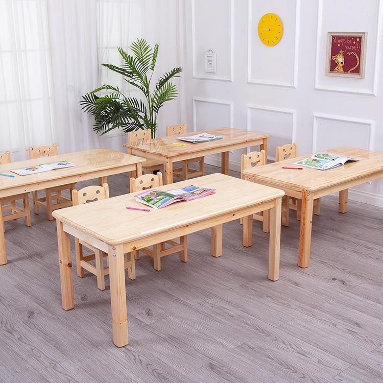 幼儿实桌子儿园童课木桌椅套装宝早教画无品牌/画学习桌小孩写宝