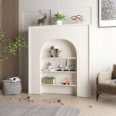 客厅黑收白室色简色约民宿玄关置物架内纳柜法式 装 饰88420收纳壁