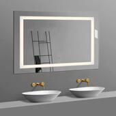 手扫智能浴室镜壁挂LED除雾浴室镜触摸屏挂墙化妆镜浴室柜跨境