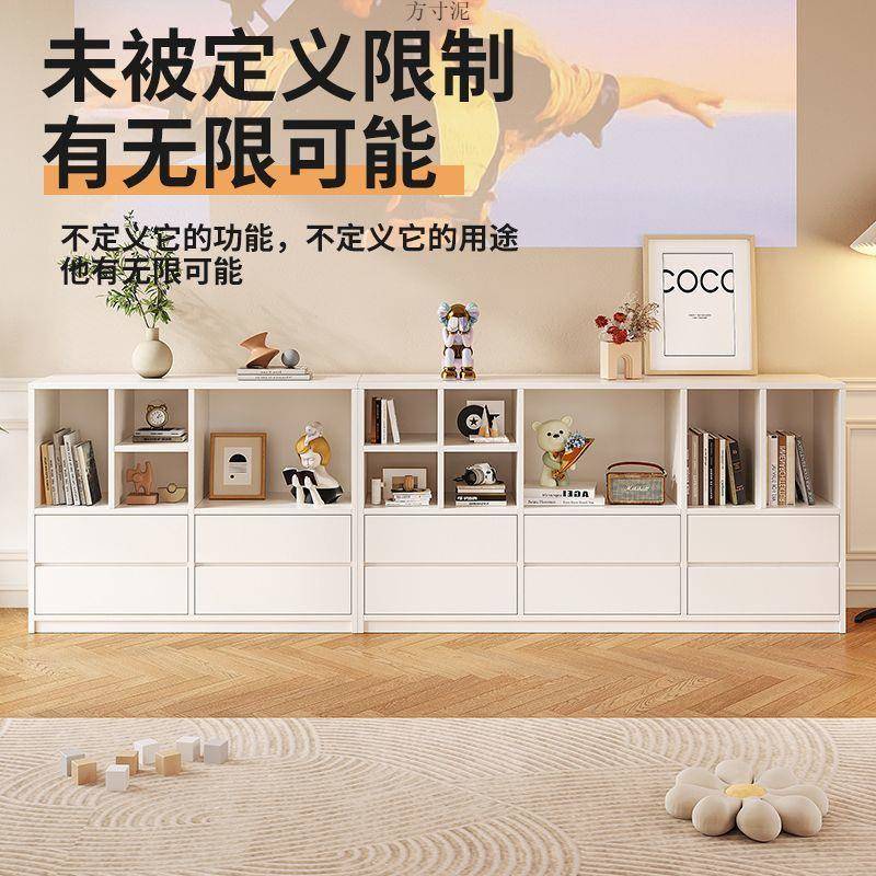 柜书架置物落UZL地多层收纳柜柜靠墙储物卧室斗柜自由柜组书合展