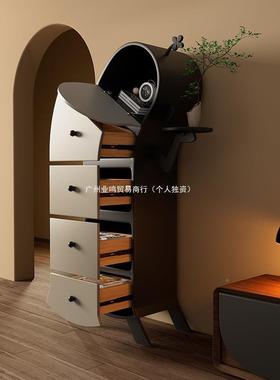 叉腰机器人EEN斗柜纯厅实木客五斗柜电柜视柜旁边物柜靠墙置边储