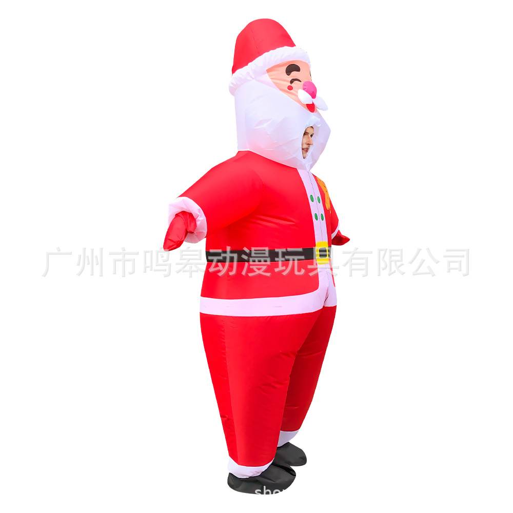 跨境圣诞节充气圣诞老人服饰party节日派对扮演人偶万圣充气服装