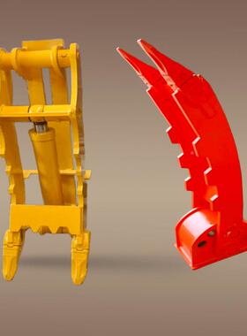 挖掘机WIU拇挖指夹斗机械斗夹木材夹具机挖掘铲斗母子夹抓水草