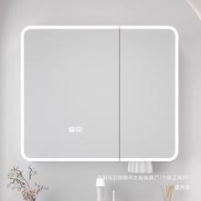 厂家直13045销妆圆角太收空铝储物柜卫间挂墙式带美妆纳架梳镜生