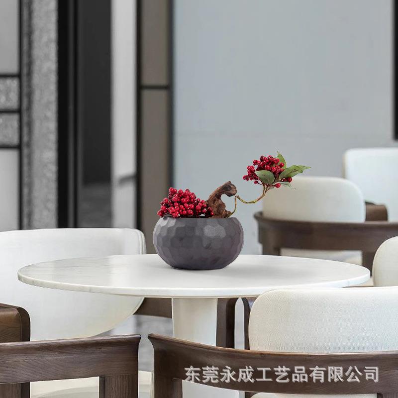 桶新中RPB式高端花福红色发假财客厅餐桌结婚开业喜庆花仿真花果