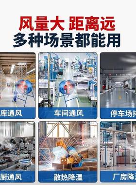 SF型低噪轴道流风机工业通风220管v380v式固定TDS式岗位式风机家