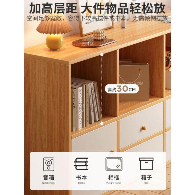 置物架落地书CYC架家子用简易书柜靠厅墙学矮柜格柜客生收纳架储