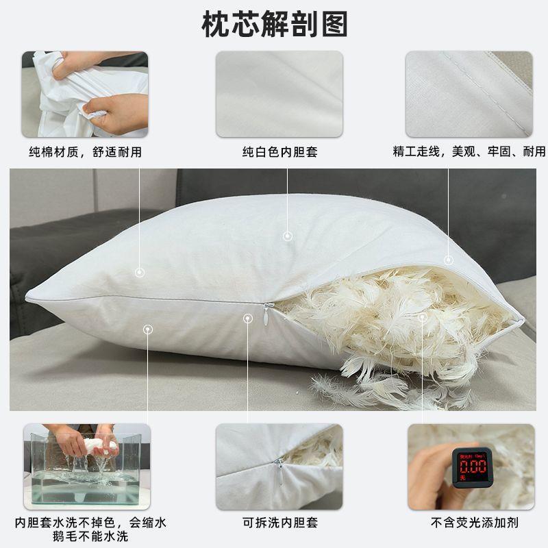 F8H靠鹅毛抱枕芯内BRM胆方形客厅沙发靠枕腰背枕靠垫垫套大号床芯