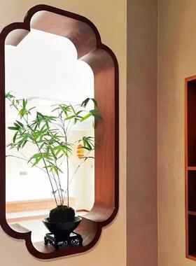 中宋式美学复茶古小轩窗室墙面装饰新式木客实厅玄OBX关屏风入户