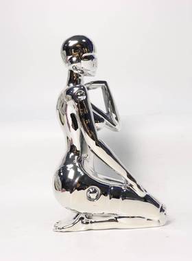 电RFJ塑室镀空山基女神摆件简约现代抽象物人雕办公客厅酒店软装