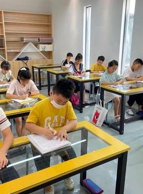 法儿童美术桌画桌子儿画童画手工桌幼儿园小838室学桌子书桌钢化