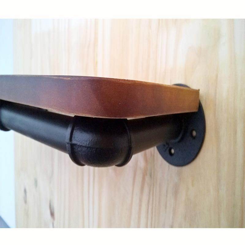 新款美式铁艺置物架上水管式墙架展示JS-63685架客创意厅卧室书壁