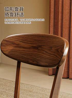 实木餐椅家用靠背MYM349餐餐桌新桌款子餐厅凳中古茶桌主椅人椅书