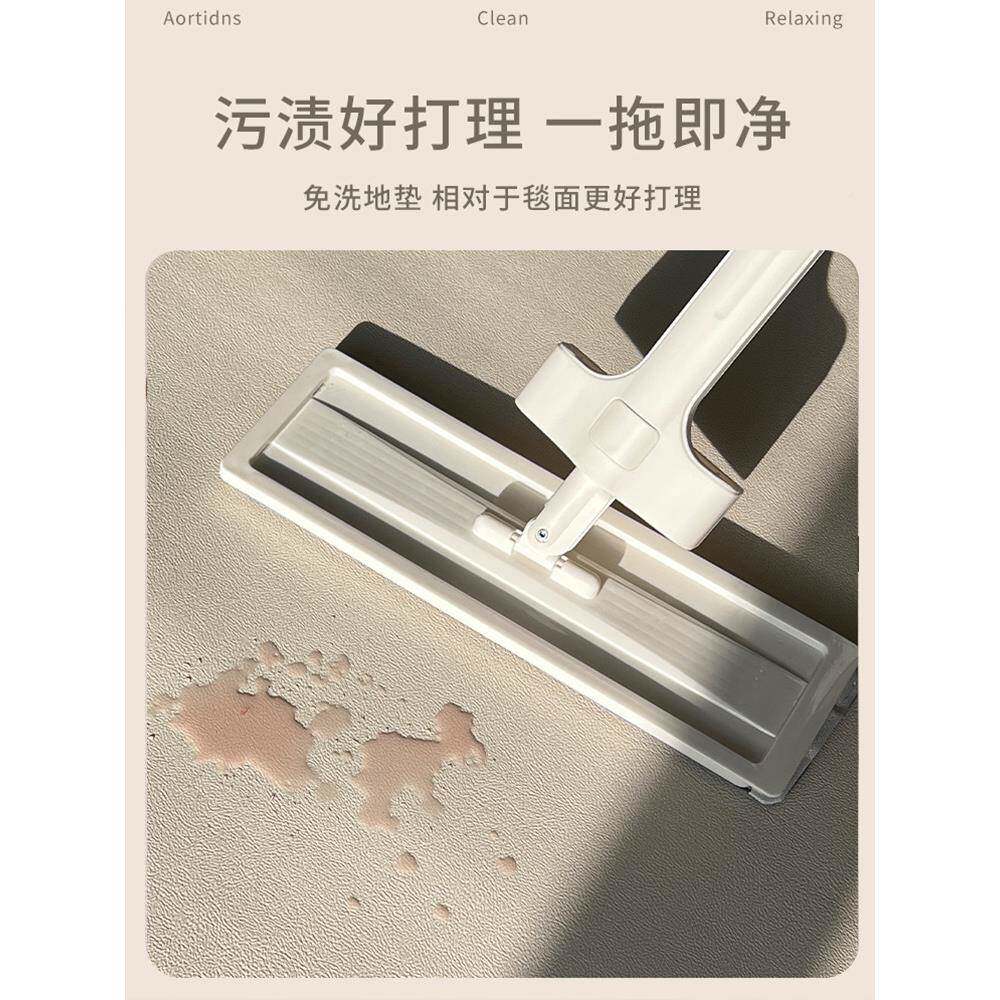 奶油超薄皮革风客厅地毯宝防水区儿童免卧室阅读宝爬爬垫皮革地垫
