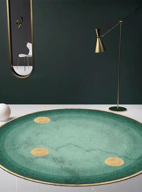 A6L奢墨绿色圆衣形轻地F76S5HSS茶毯客厅美式现代几毯书房帽间吊