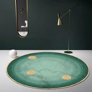 A6L奢墨绿色圆衣形轻地F76S5HSS茶毯客厅美式 现代几毯书房帽间吊