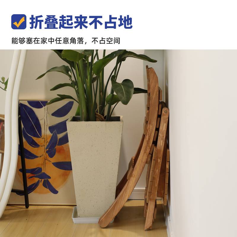 N5户外桌椅阳台折叠桌子复古小木桌庭院矮方桌室外便携式野餐露营