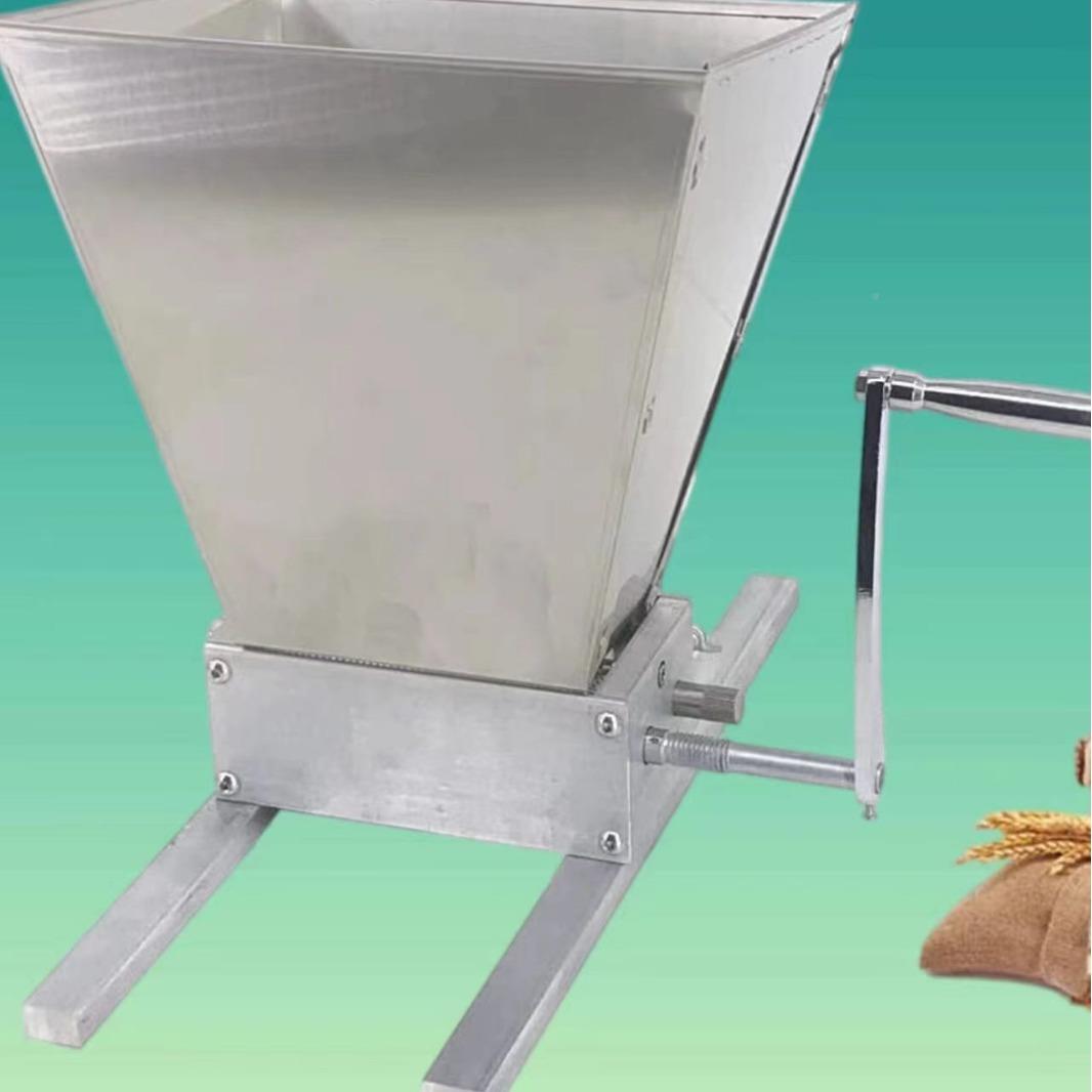 摇代洋集团DY对辊不XFA锈钢手五谷麦研磨机麦小碎粉机芽粉碎机自