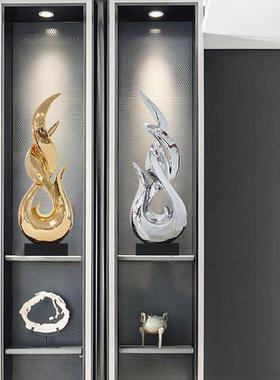 蒸蒸日上摆件办公蒸蒸日上玄关酒室柜装电视柜客厅现简代约轻奢风