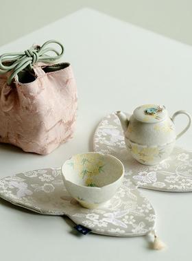 式旅绘行ZH-4731茶具套单人泡茶纯手小雏菊茶具装便携式户外露营