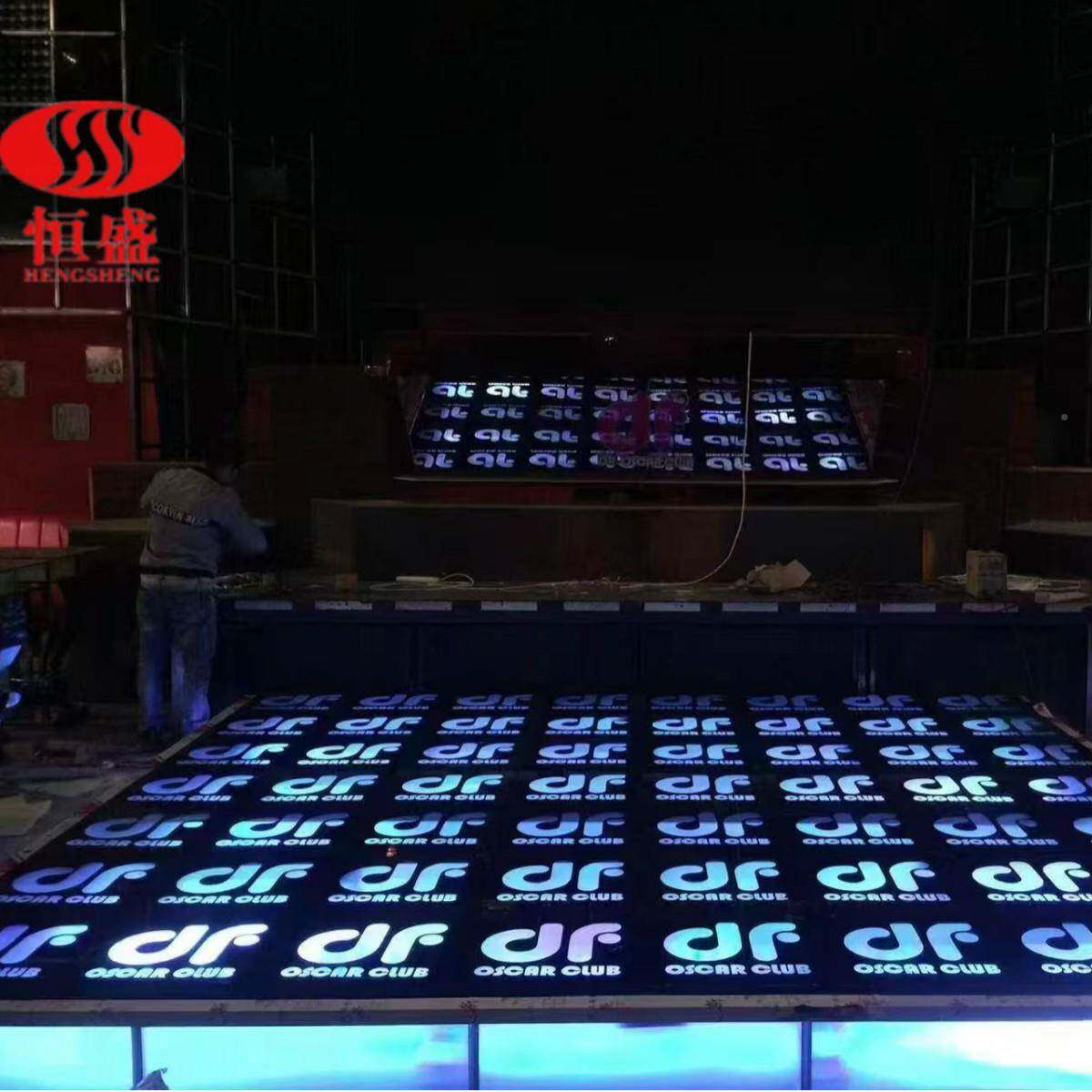LED灯光颤簧602弹台全彩舞声控夜店酒吧炫酷蹦迪地舞池升降旋转台